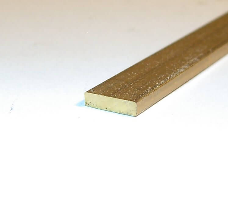 Flachmessing 15,0 x2,0 mm, 1m lang Flachprofil, Bohr- und   