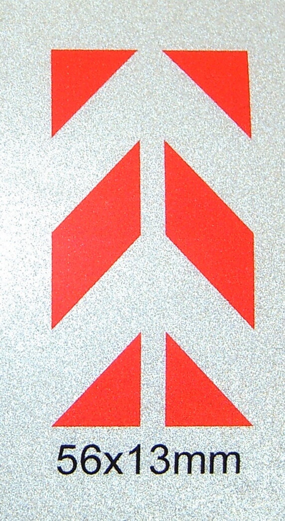 gedrucktes Foliendecal Reflex-Folie W-3  45°-Schräge        