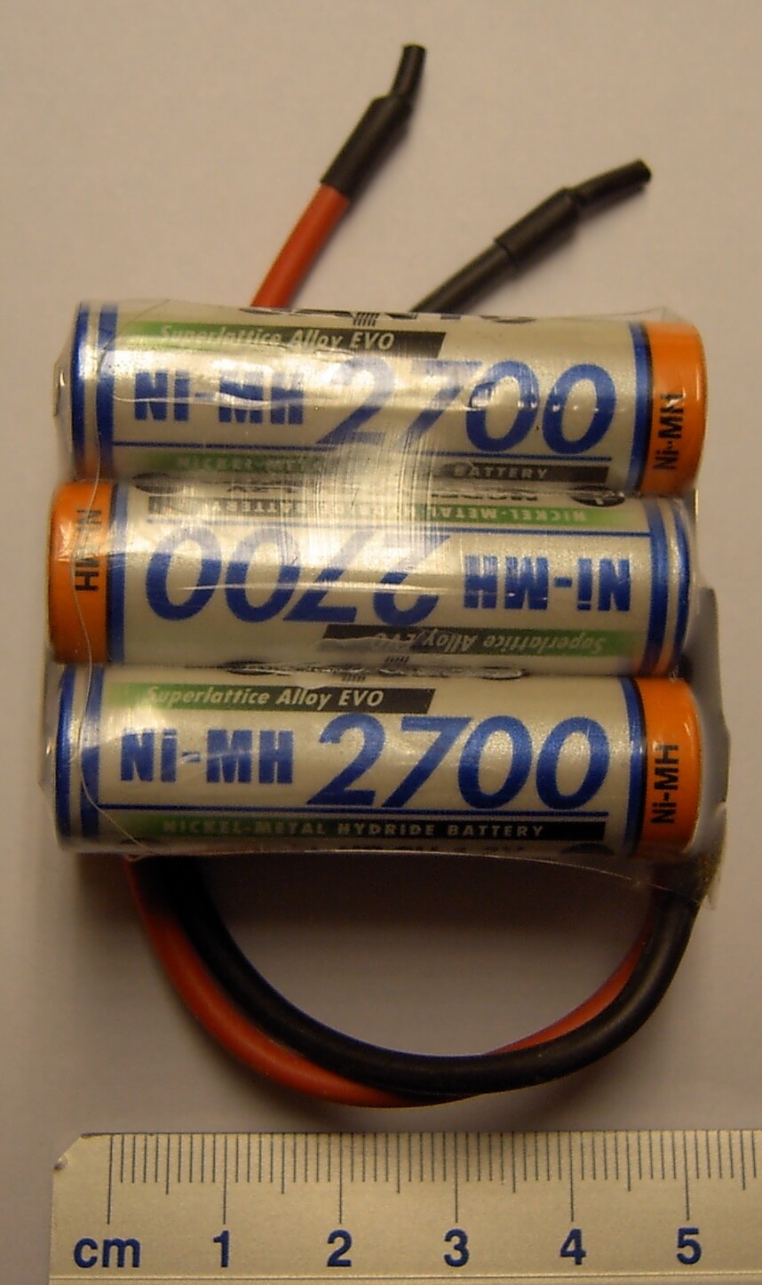 Akku-Pack mit 6x Sanyo HR-3U-Zellen,7,2V 6 Zellen, 2700mAh  