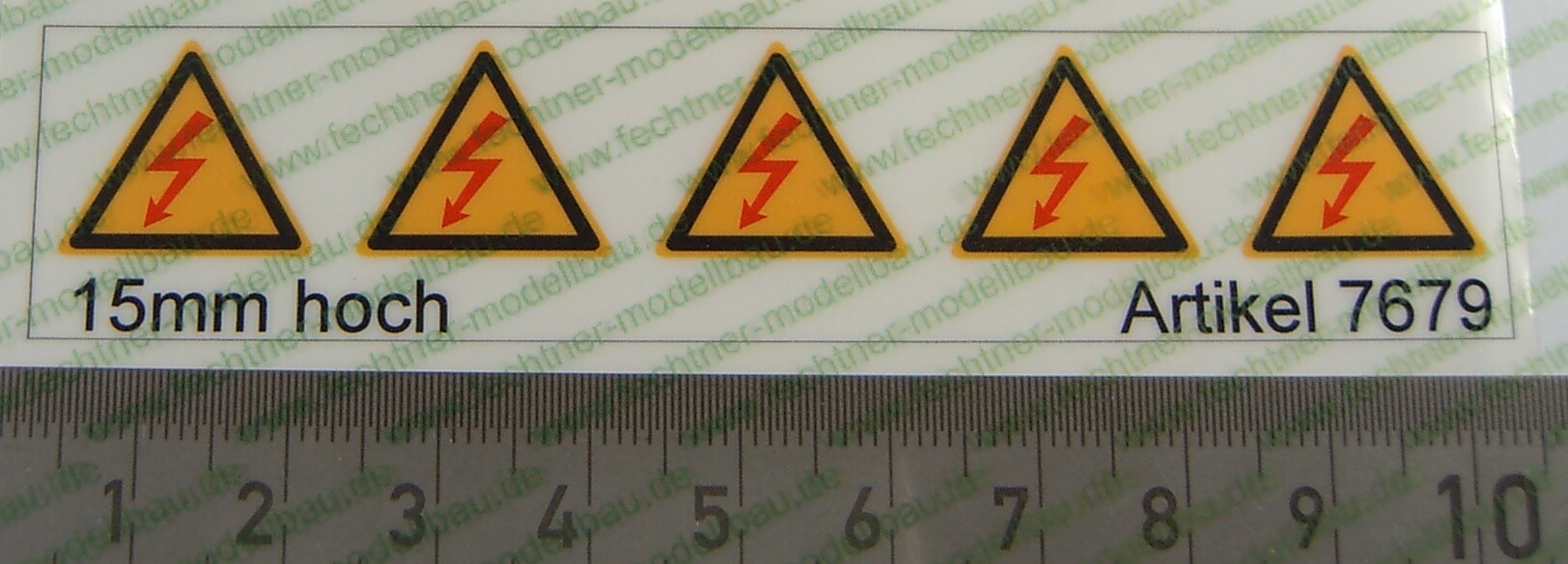 Warndreieck-Symbole-Set 15mm hoch, 4 Symbole,               