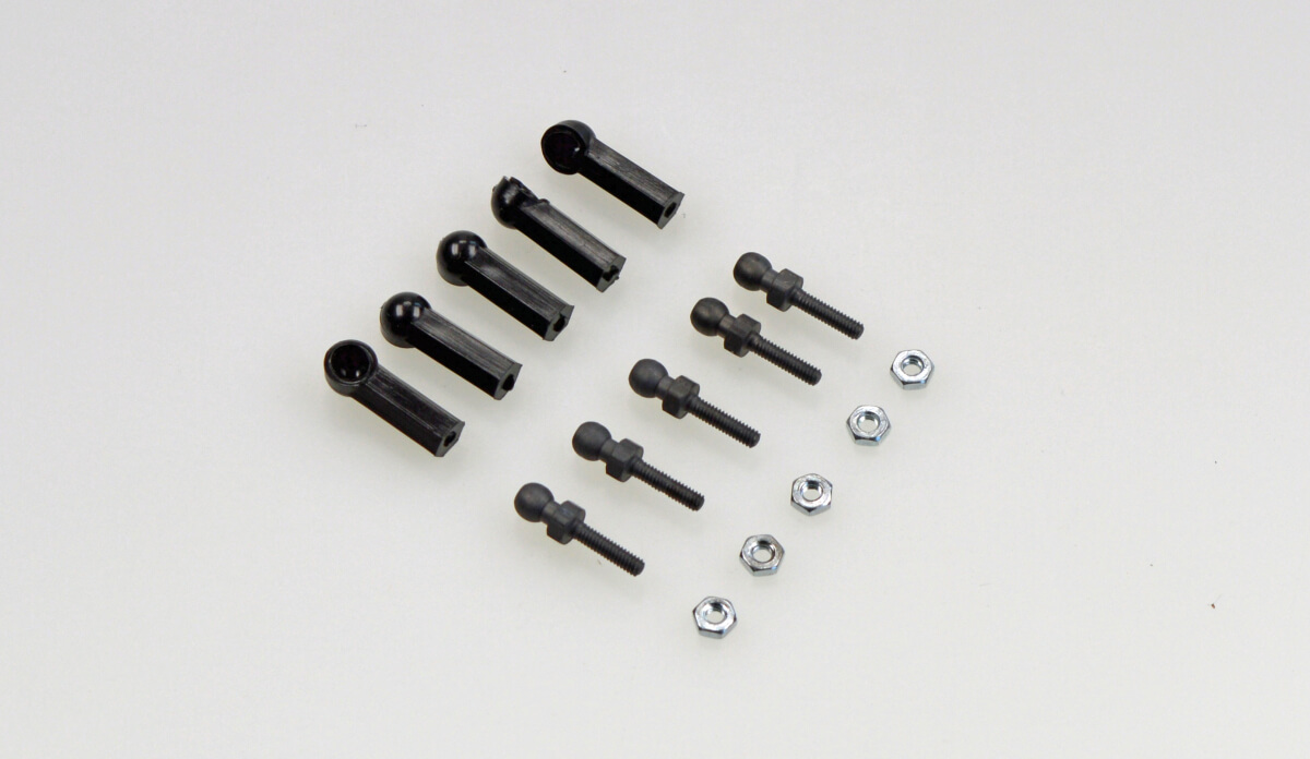 Kunststoff-Kugelkopf-Set M3. Zum direkten Einschrauben von  