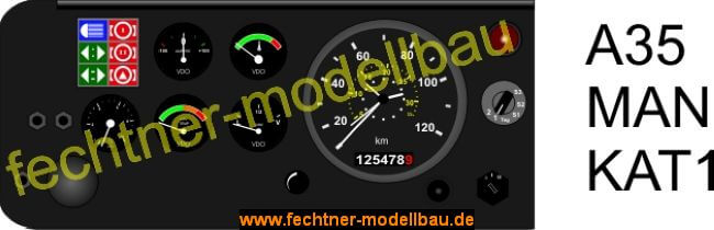 Decal/Aufkleber "Armaturenbrett" MAN/KAT 1-teiliges Decal: