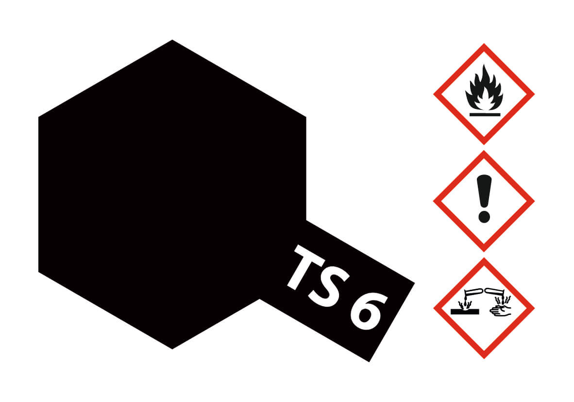 1x Sprühlack-Dose 100ml, schwarz,matt, TS-06                