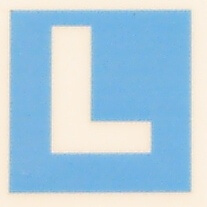 L-Schild blau/weiß 1/14,5 Hinweisschild  "Fahrschüler"