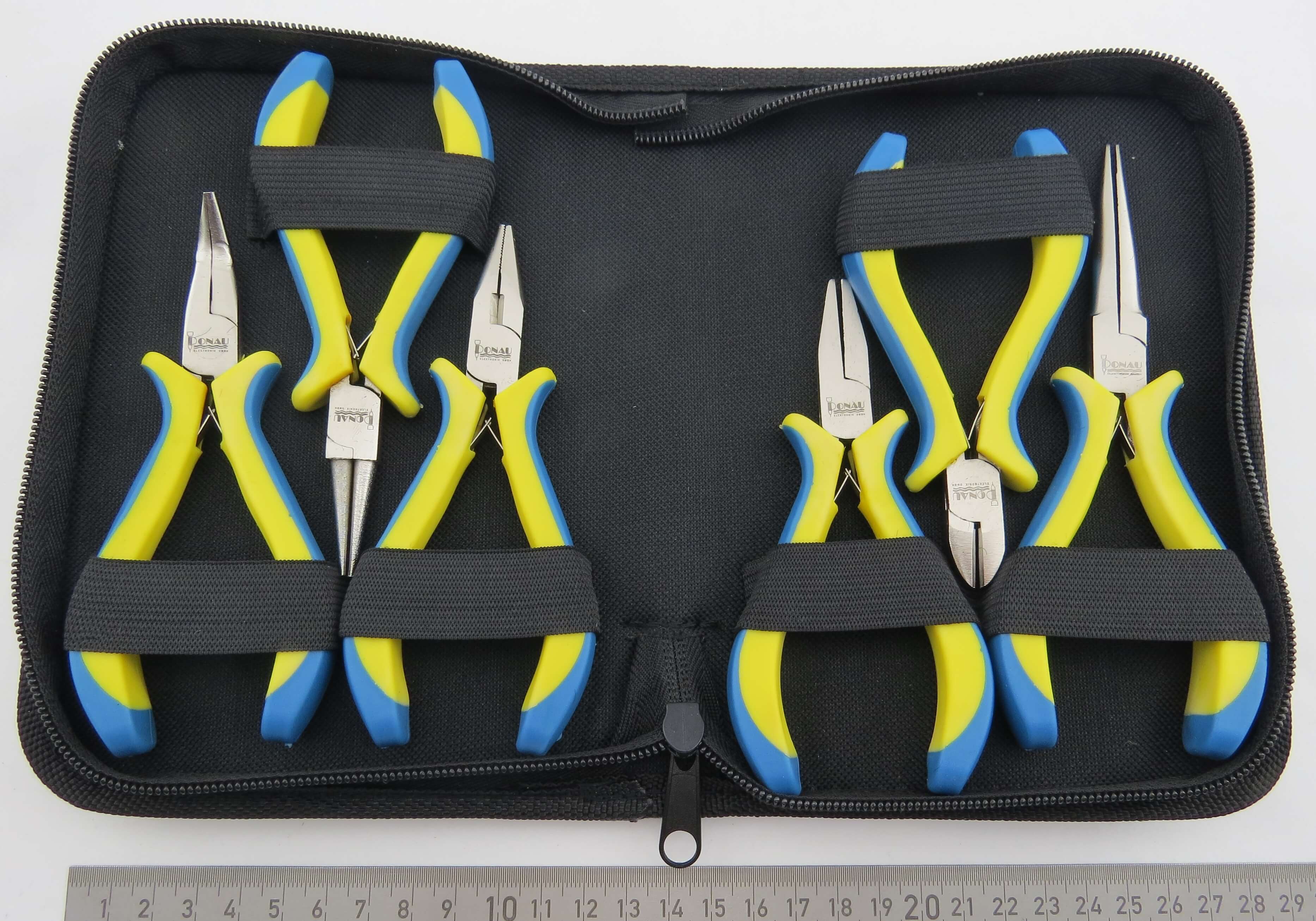 Zangen-Set im Etui. 6 Zangen für Fein-   mechaniker. Die Zan