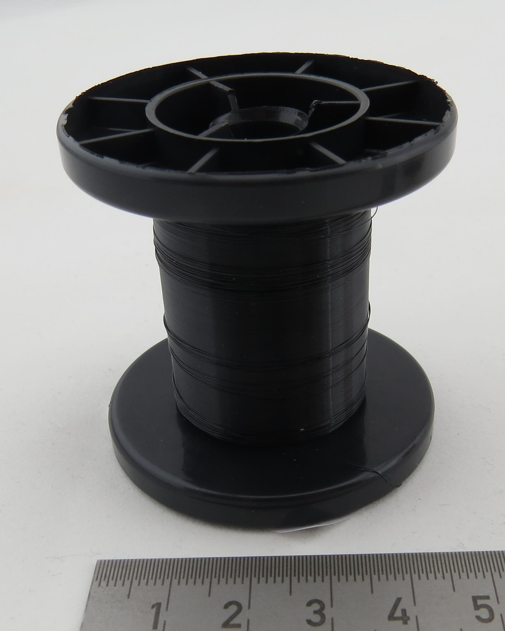 100m Kupferlackdraht, SCHWARZ,auf Spule. Kräftige Farbe     