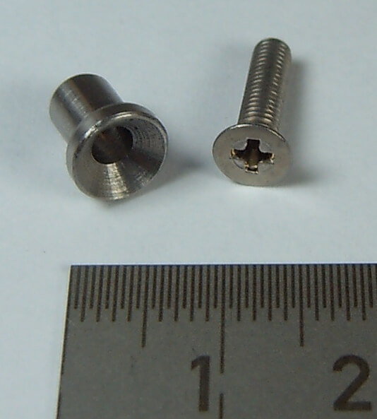 1 Königsbolzen Wedico-Größe. Aus V2A (Edelstahl), mit