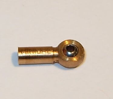minibal-Gelenkkopf M3, Kugelbohrung 2,0mm Kopf aus Bronce   