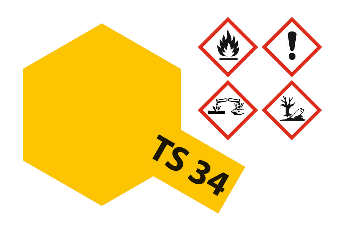 1x Sprühlack-Dose 100ml, camelgelb,glänzend, TS-34
