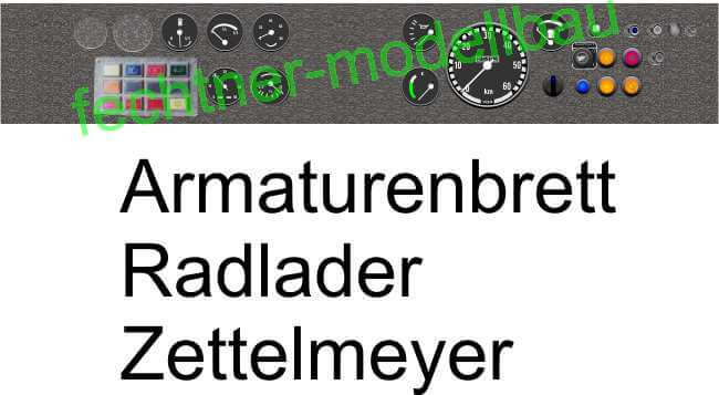 Decal/Aufkleber "Armaturenbrett" B06 f. Radlader            
