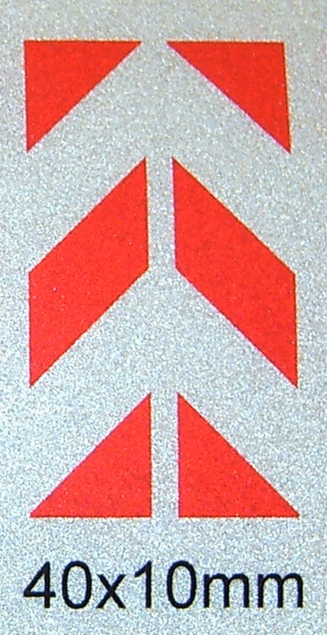 gedrucktes Foliendecal Reflex-Folie W-3  45°-Schräge        