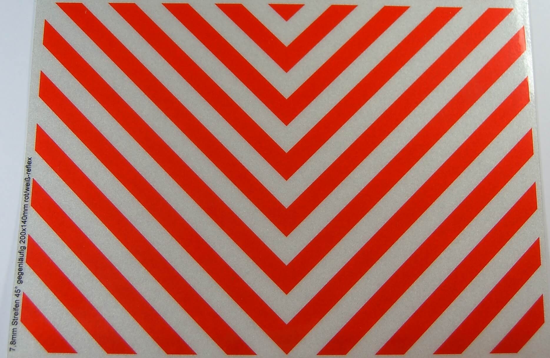 Dekorbogen Warnstreifen REFLEKTIEREND ca. 200x140mm         