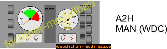 Decal/Aufkleber "Armaturenbrett" A2G für MAN (WDC) in       