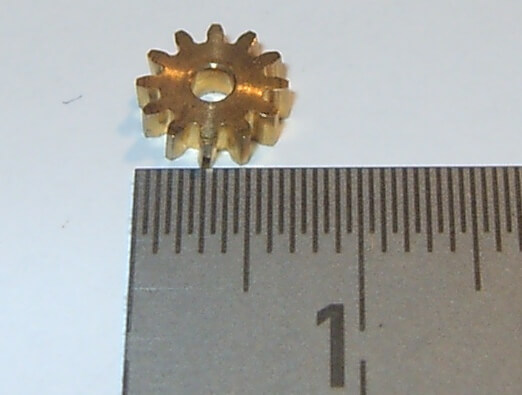 Schneckenrad 12 Zähne Modul 0,5 Aeronaut 583712 Bohrung 2mm 