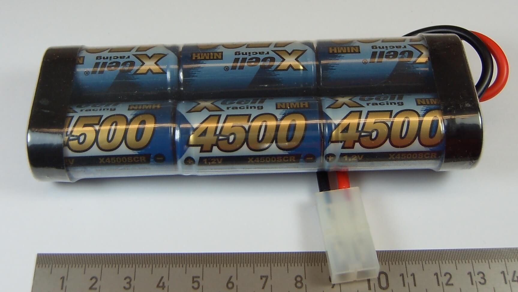 1x Racing-Akku-Pack mit SUB-C-Zellen, 7,2V 6 Zellen,        