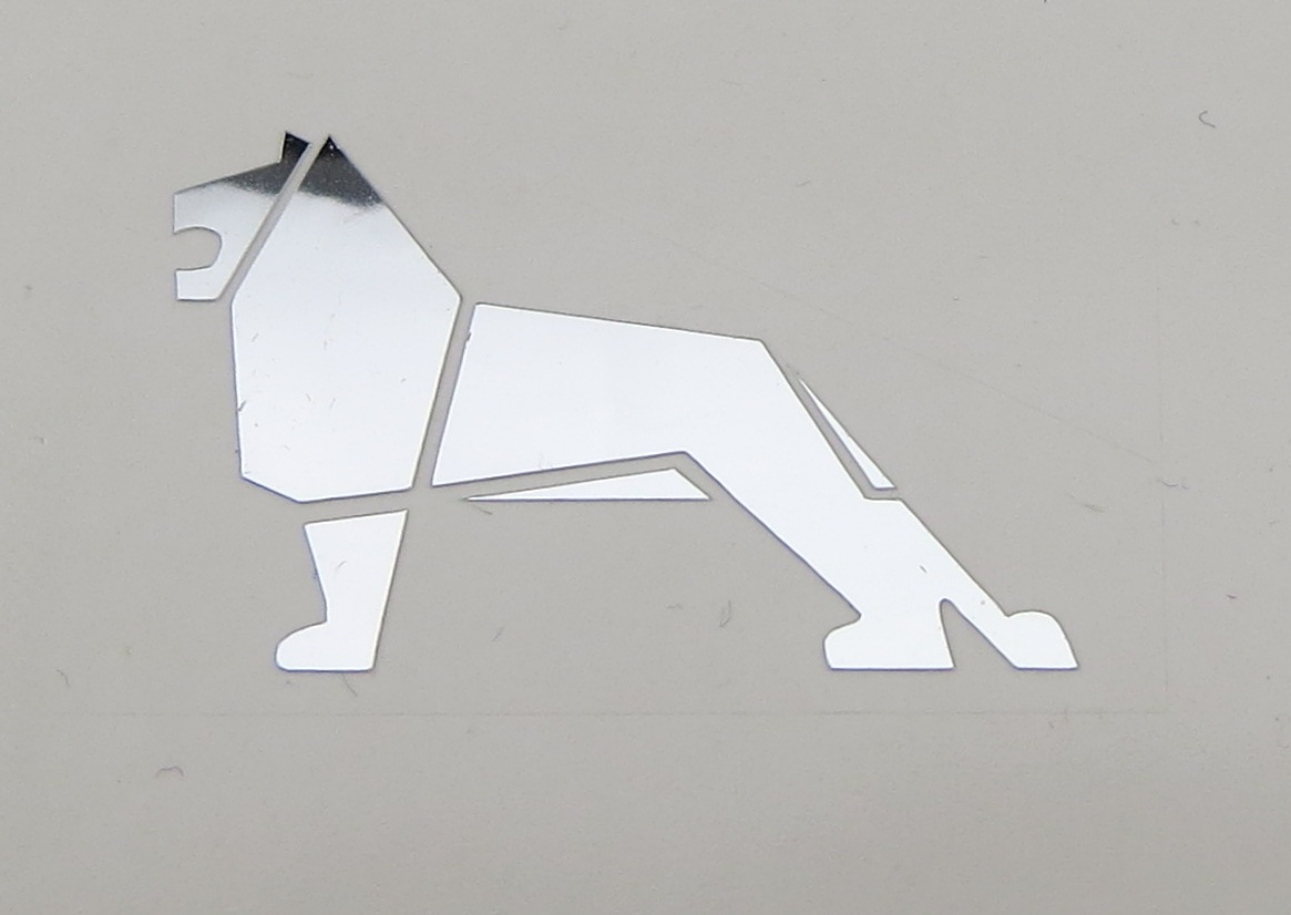 Chromdecal, fertig aus Chromfolie - MAN-Löwe links