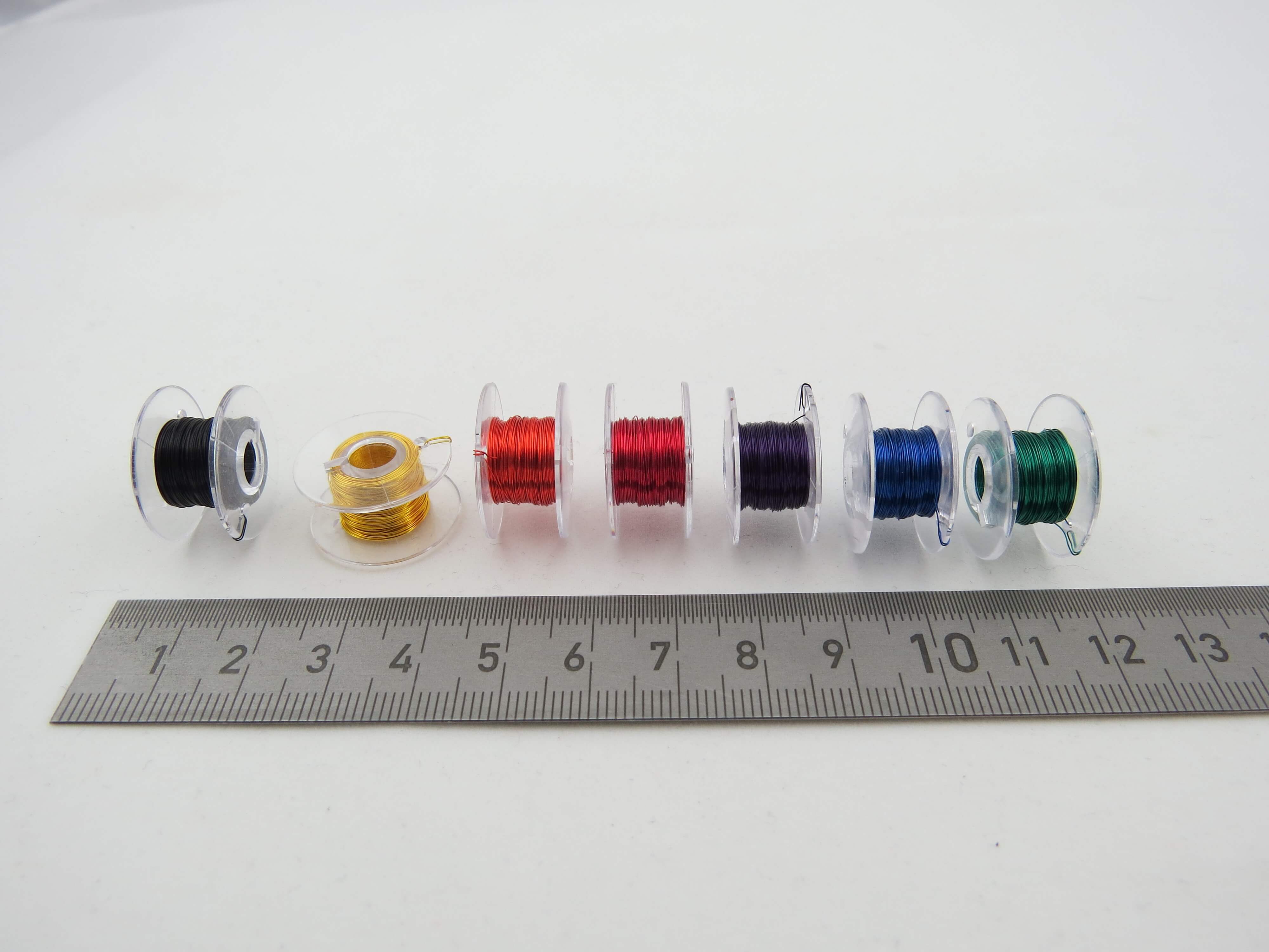 Kupferlackdraht-Set, farbig sortiert.    Strombelastung max