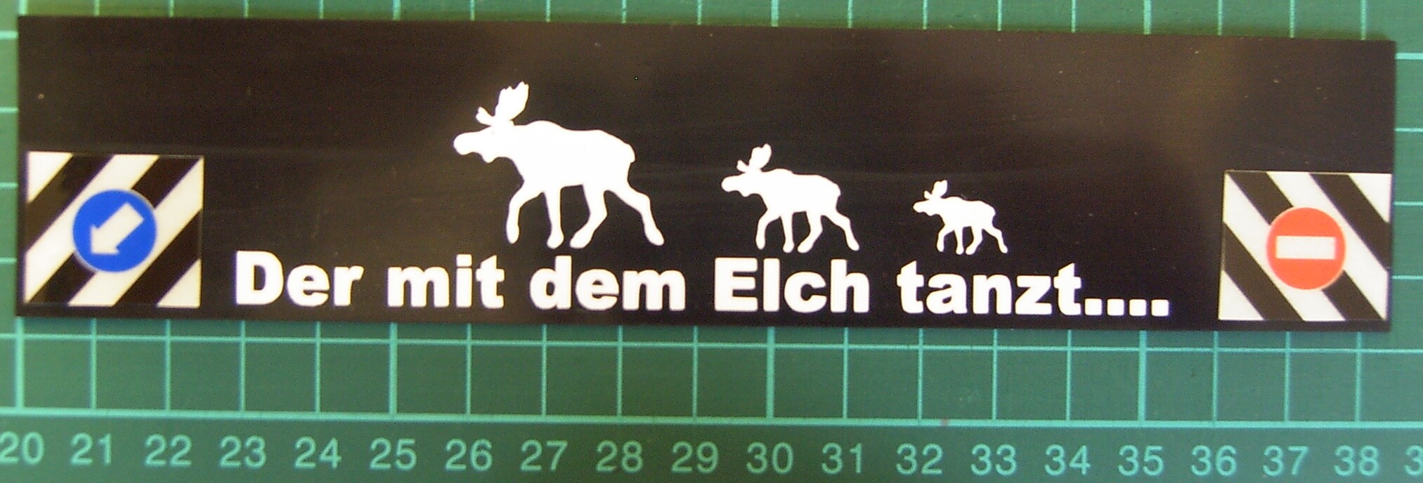 1 Schmutzfänger Nr.30 ca. 185x35x1mm mit geplottetem Motiv  