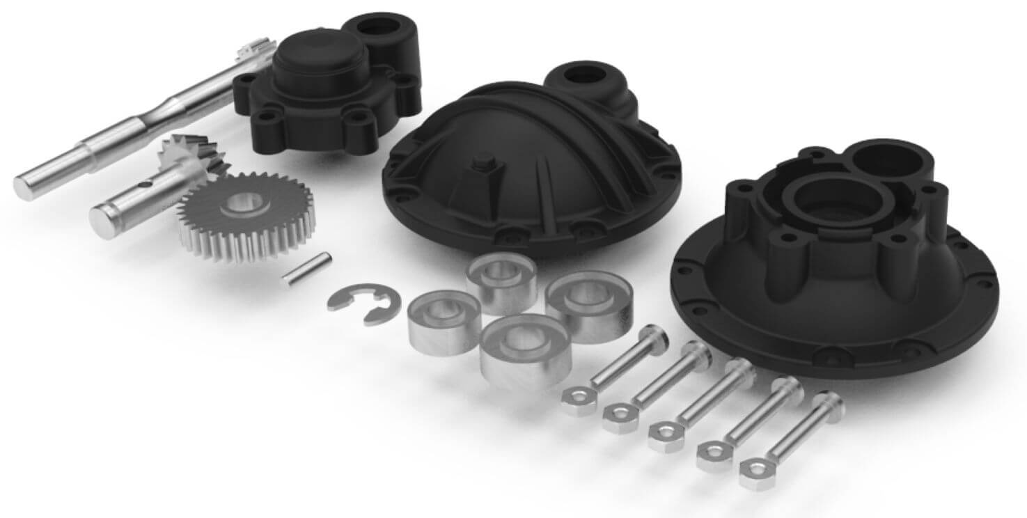 Vorgelege Set, Bausatz, (für 1 Achse), erhöht die Übersetz  