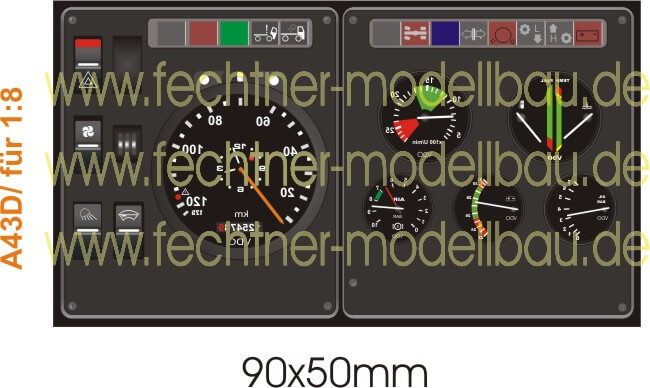 Decal/Aufkleber "Armaturenbrett" F12 1-teiliges Decal:      