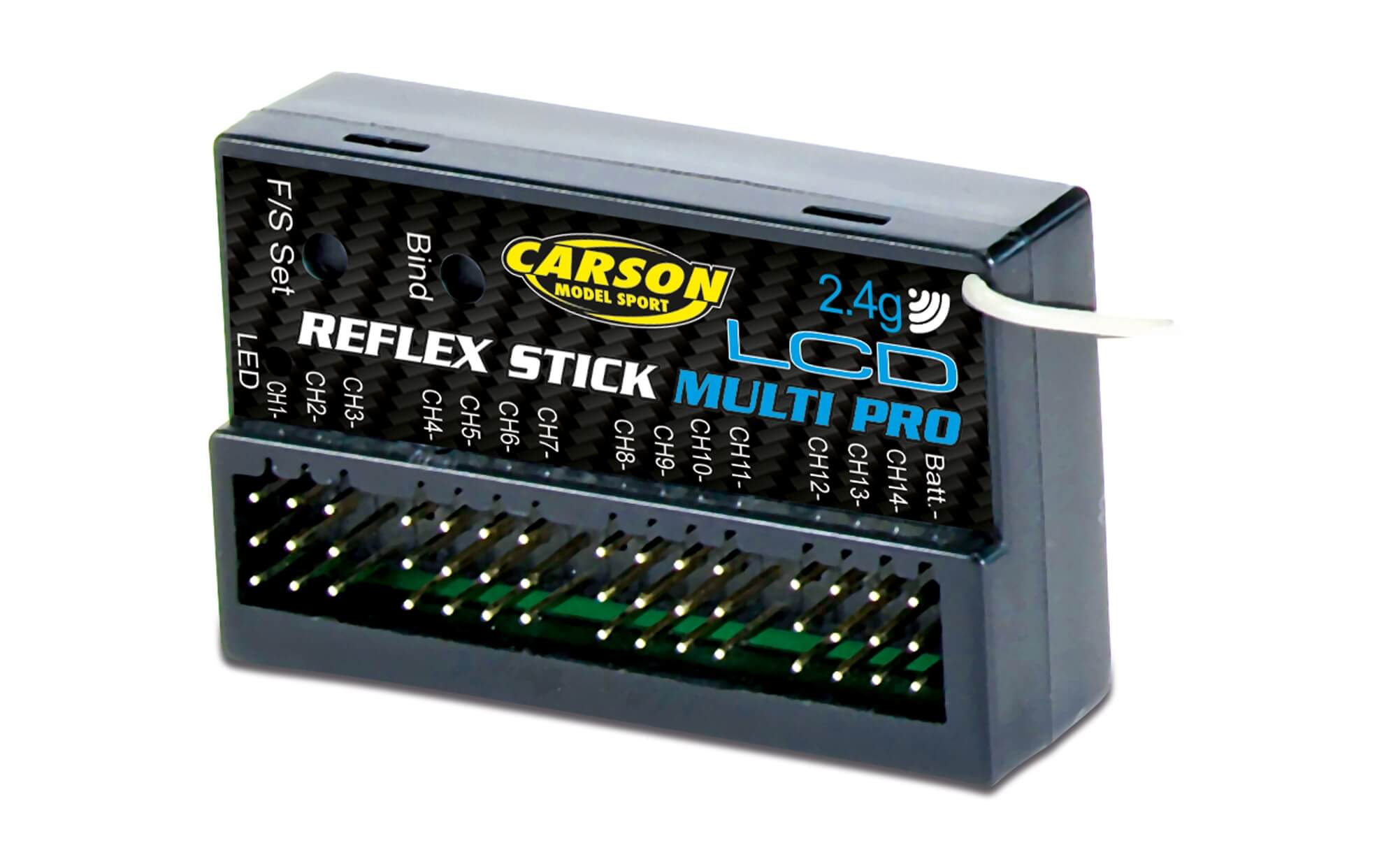 2,4GHz-Empfänger mit 14 Kanälen. Für Reflex Pro 14 LCD      