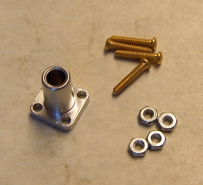 Universalhalter 1/8 4-eckig 4mm 1 Stück mit Schrauben und   