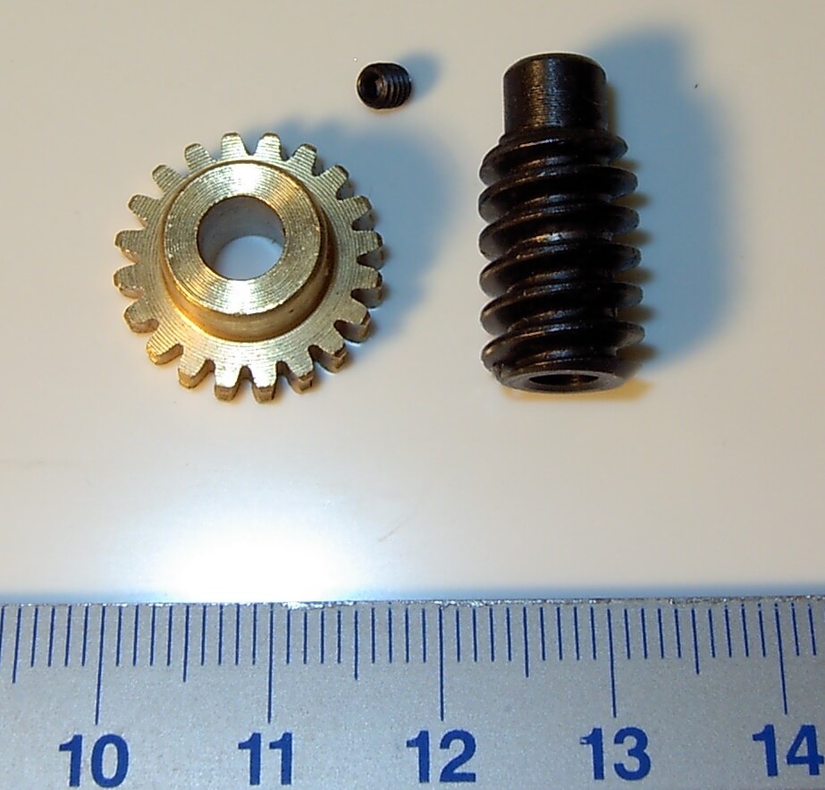 1 Schneckenrad-Satz 1:20 Modul 0,75, ein-gängig rechts      