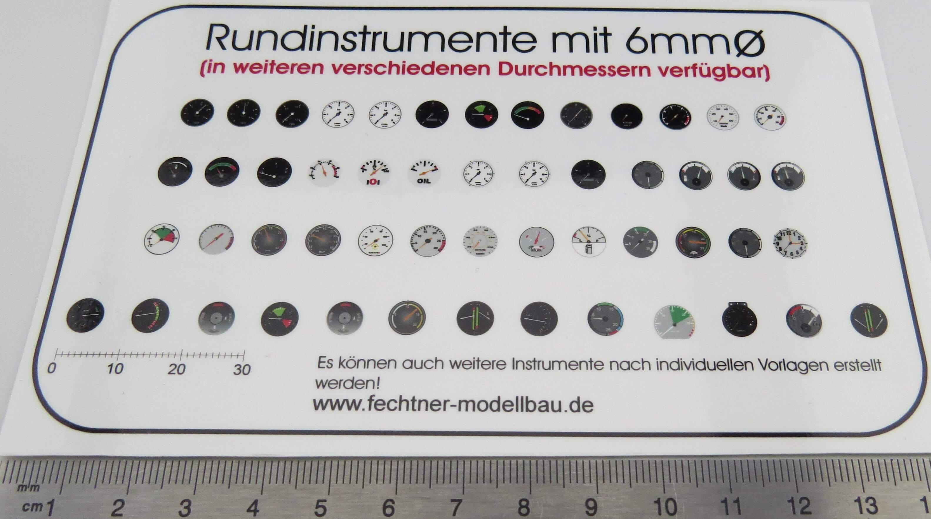 Instrumenten-Aufklebersatz, 52 runde Instrumente mit jeweils