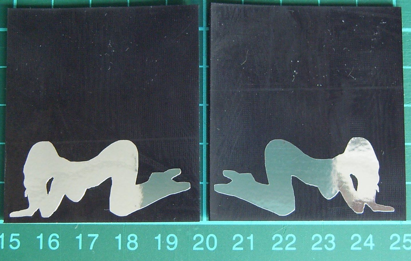 1 Paar Schmutzlappen Nr.109 55x50mm(HxB) mit chrom-farbigem 