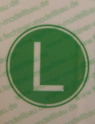 L-Schild grün/weiß 1/13,2 Hinweisschild  "geräuscharmer     