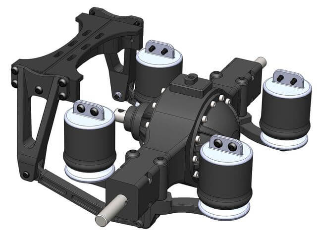 1:14 Achsaufhängung 'Luftfederung' für eine Achse