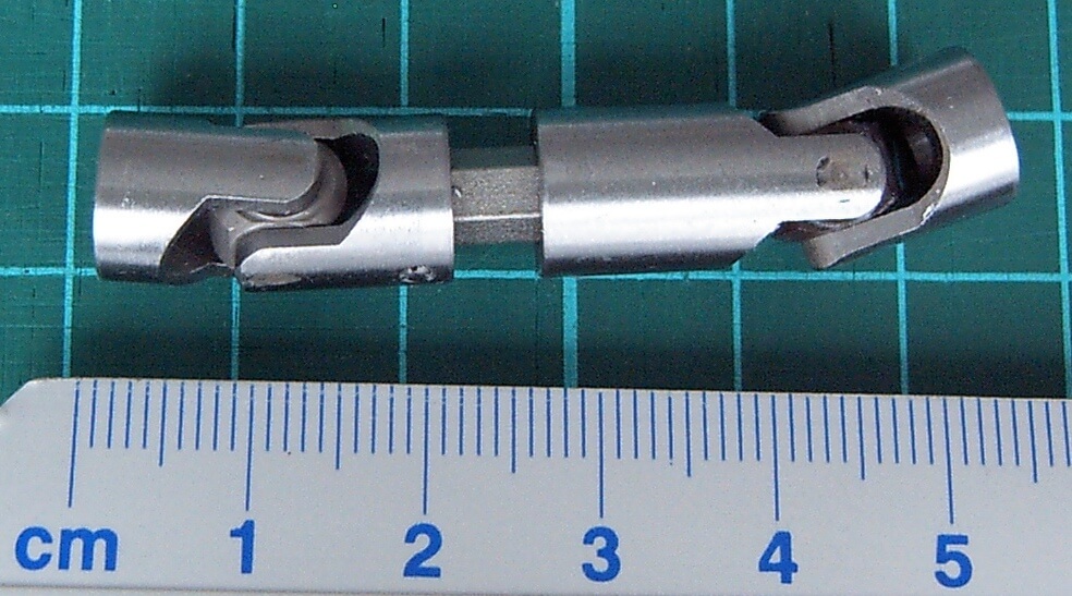 Doppel-Kardangelenk 10mm Durchmesser, Länge 47-56mm, Stahl