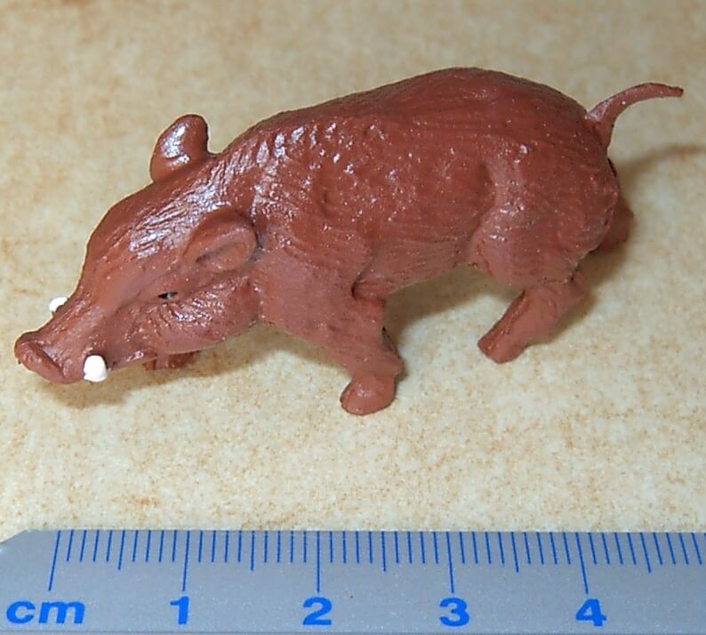Wildschwein ca. 6cm lang, Kunststoff, 1 Stück               