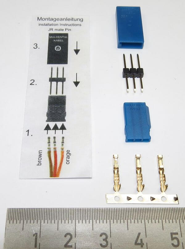 Servo-Kupplung Futaba, Stift, BLUE-Line  10 Stück