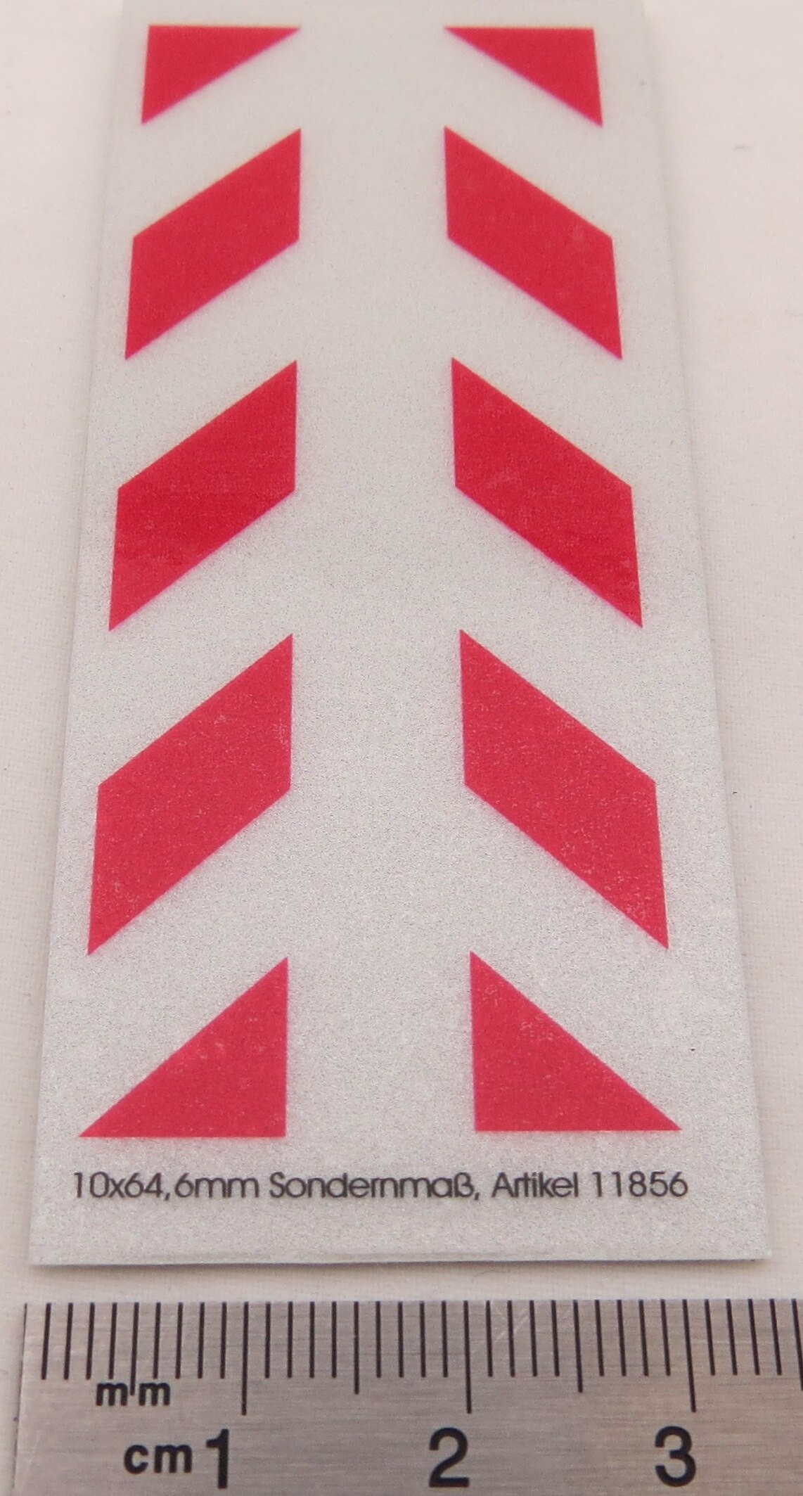 gedrucktes Foliendecal Reflex-Folie W-2  45°-Schräge Warnbak