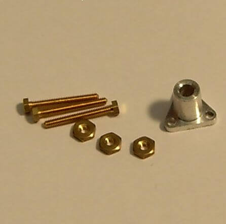 Universalhalter 1/16 3-eckig 2mm 1 Stück mit Schrauben und