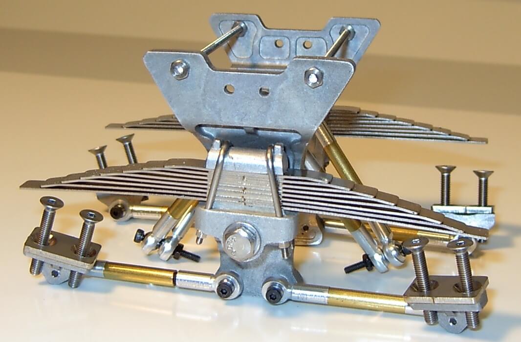 Pendelachsaufhängung mit Alu-Feinguss-   Teilen, 16