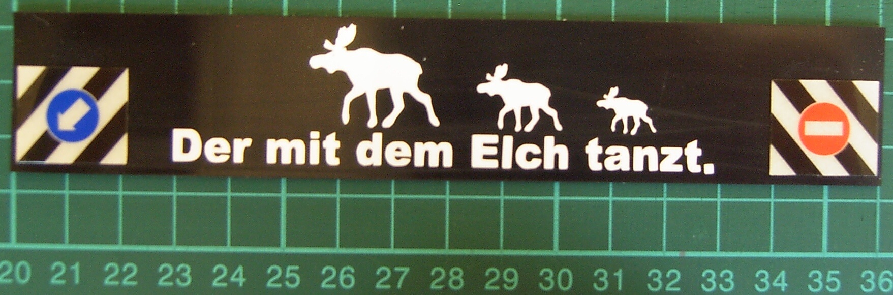 1 Schmutzfänger Nr.30 ca. 160x30x1mm mit geplottetem Motiv  
