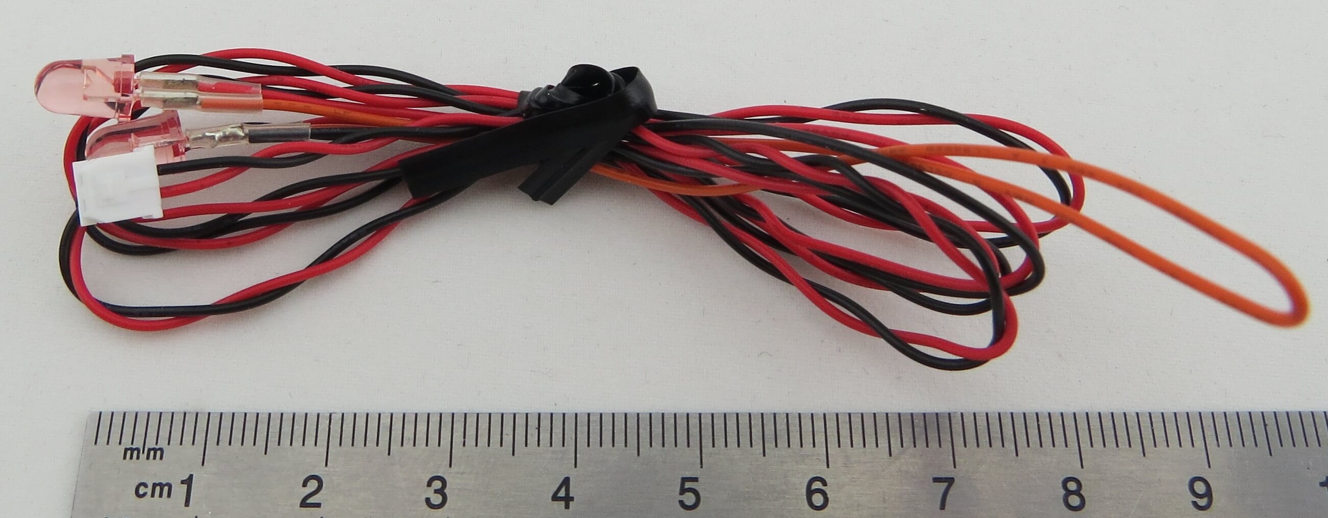 1x Bremsleuchten zur MFC-0x. Kabel mit 2x LED, rot, 5mm.    