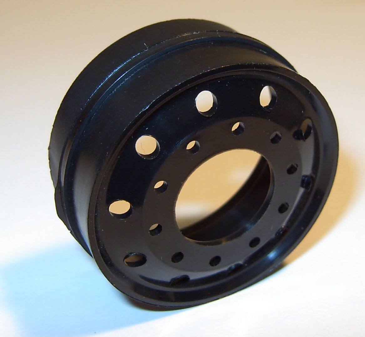 Eurofelge Rundloch, Kunststoff, schwarz, WDC-Maßstab        