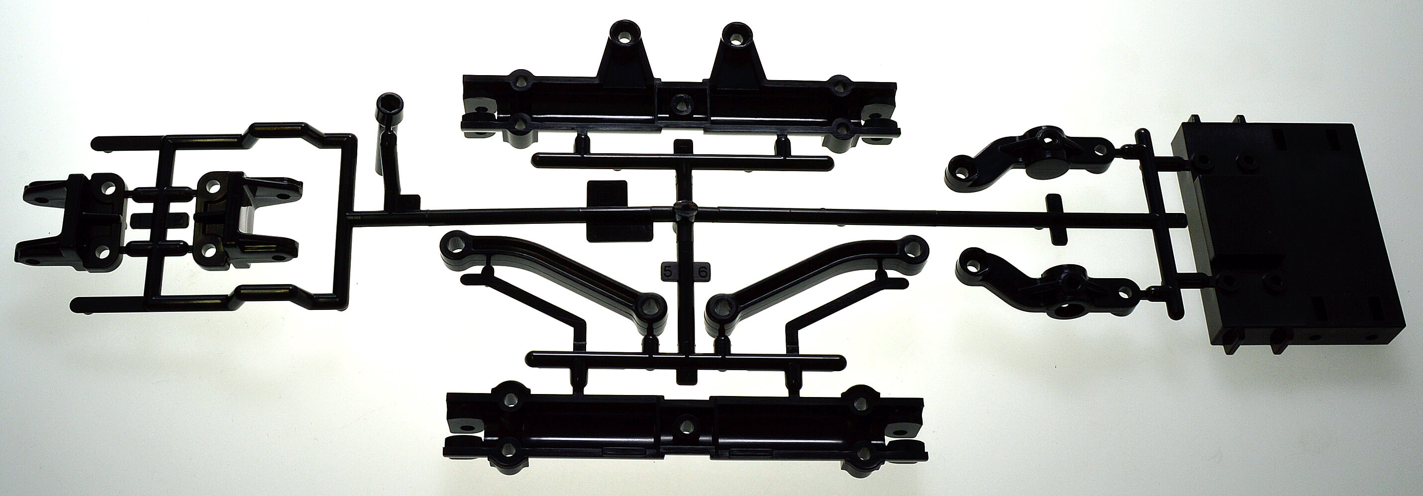1 Spritzguss-Teilesatz F-Teile, schwarz. Teile für