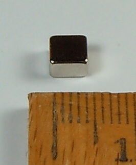 1x Neodym Magnet, Quadrat, 5x5mm. 3mm dick, hohe            
