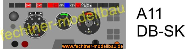 1x Decal/Aufkleber "Armaturenbrett" A11  für DB-SK, graue   