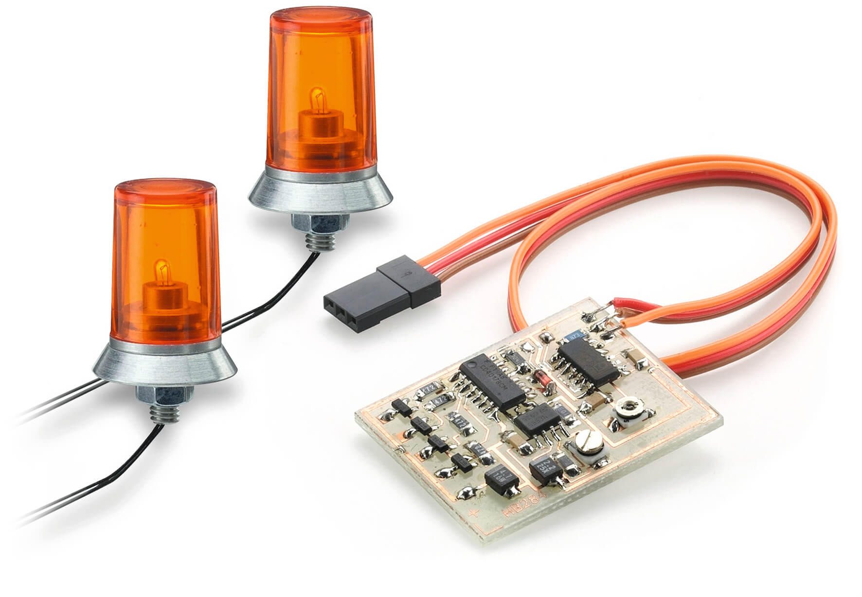 1x Doppelrundumleuchte, ORANGE.2 Rundum- leuchten und       