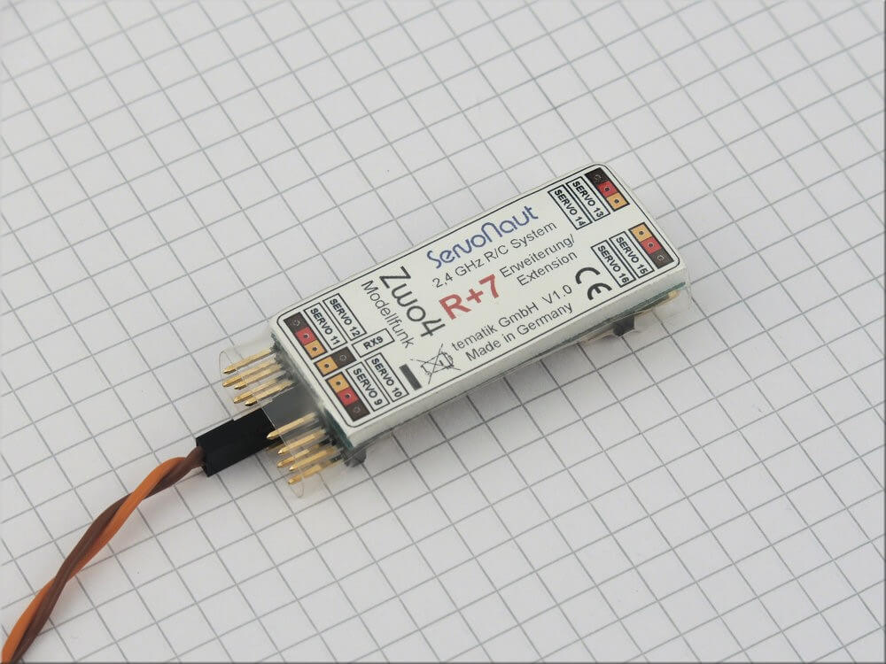 Kanalerweiterung R+7 für 7 Servokanälen. Mit diesem Baustein