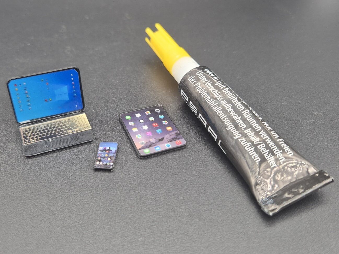 Office Set (Miniatur)  Laptop, Tablet und Handy