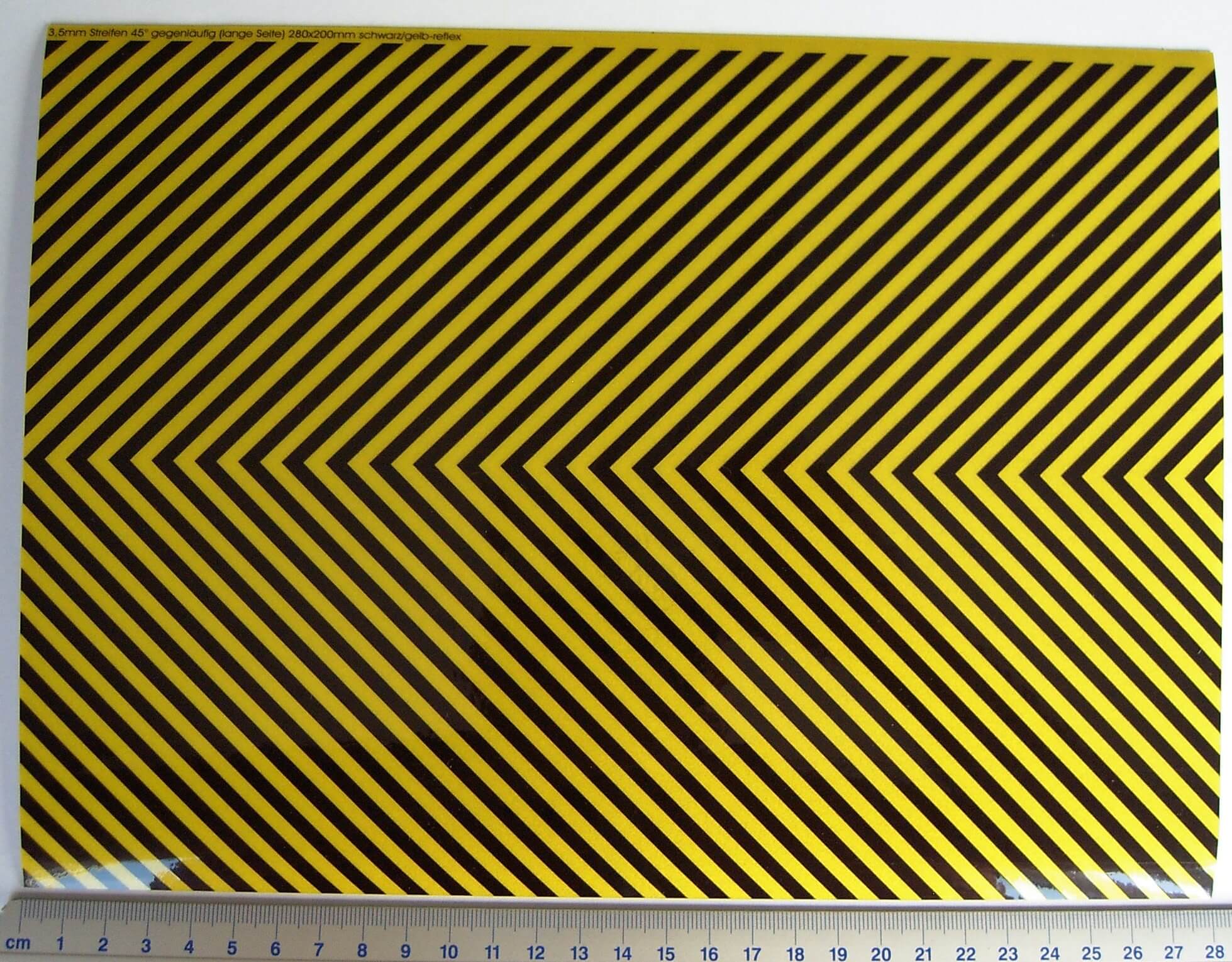 Dekorbogen Warnstreifen reflektierend ca. 200x280mm         