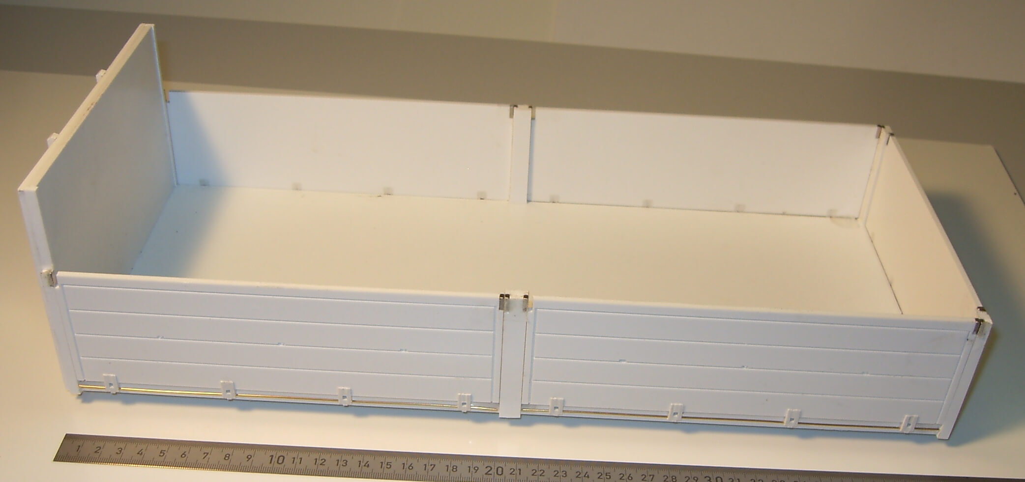 Baustofftransport-Mulde für Abrollkipper aus PS-Platten