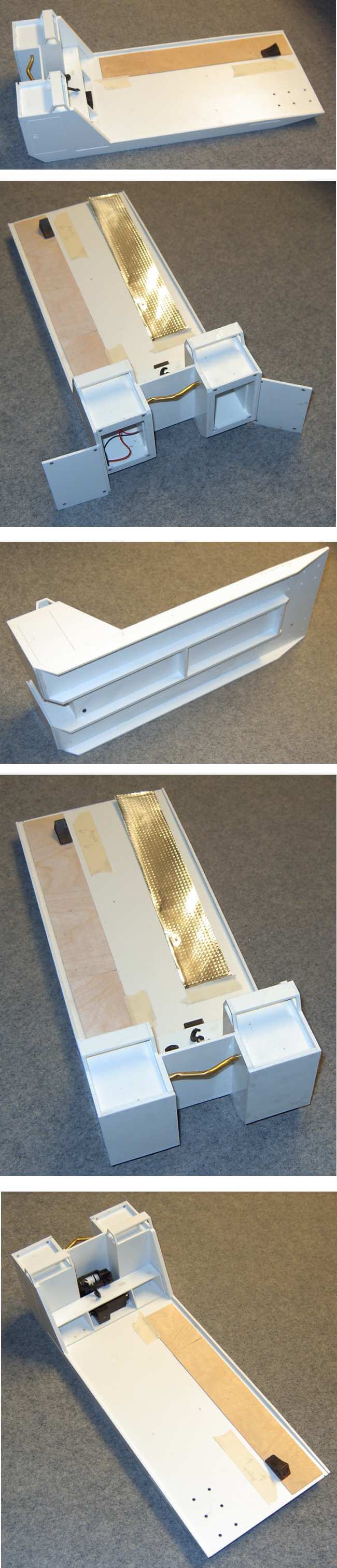 1x Abschleppmulde im Tamiya-Maßstab. Gebaut aus PS-Platten