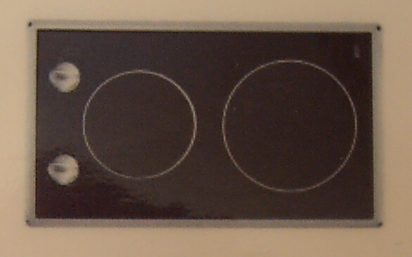 1 Aufkleber 2-Platten-Kochfeld, mit Oberflächenschutz,      